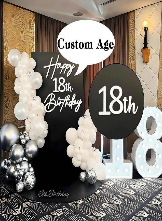 MASTRON Happy Birthday with 0-9 Numbers Sign for Backdrop - Felt Custom Age Happy Birthday Decal for Balloon Arch Birthday Decorations Baby Shower - White - Image 3